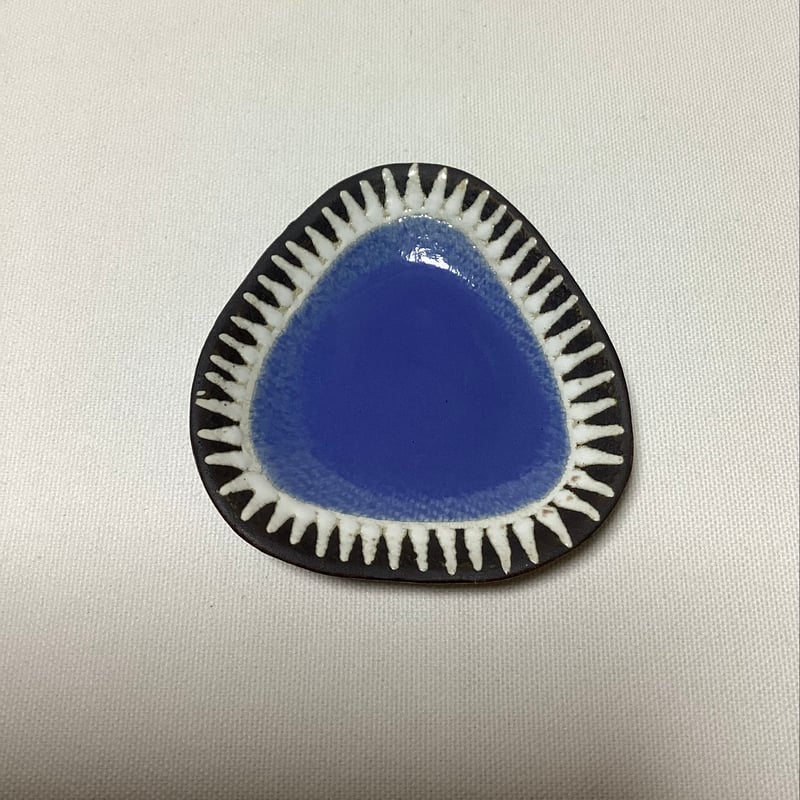 マカロンシリーズ さんかく豆皿 空色 1 | 眞正陶房公式online shop