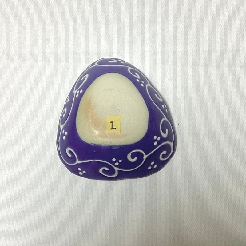 アラベスクシリーズ さんかくボウル ラベンダー 1 | 眞正陶房