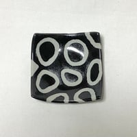 リングシリーズ　3寸正方皿　黒　5