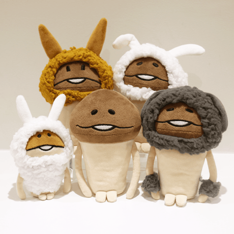なめことウサギなめこ達（ぬいぐるみセット）