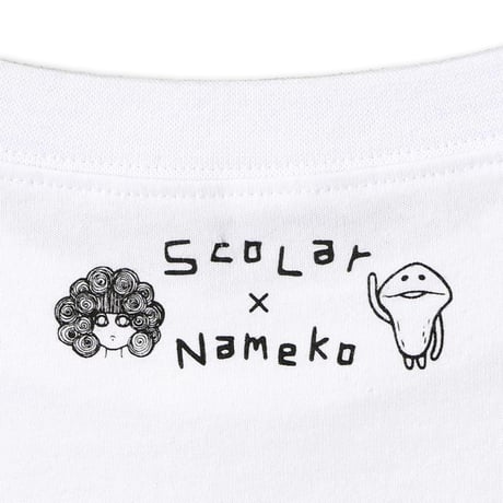 なめことラビル仲良しの森 ロングスリーブTシャツ（オフホワイト/ブラック/グリーン）