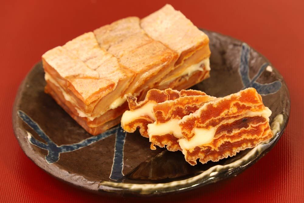 信州名産 市田柿ミルフィーユ 約100g 1個 | 道の駅 賤母 -しずも