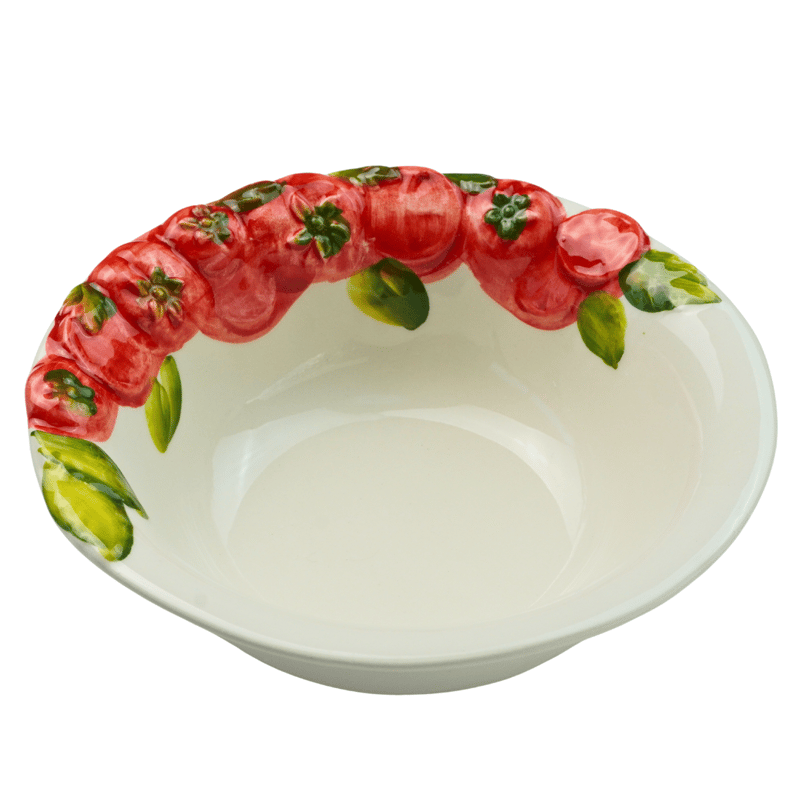 イタリア製バッサーノ陶器【トマト柄・サラダボウル】 | Pomod'oro