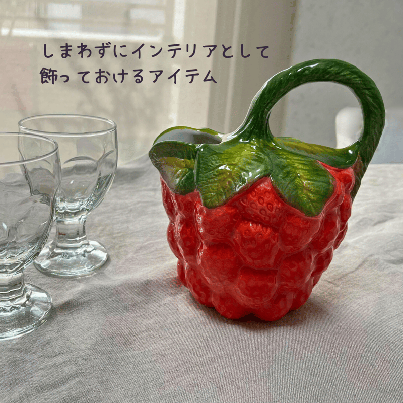 イタリア製・手作り陶器【いちごカラフェ】 | Pomod'oro