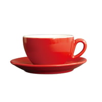 イタリア製【赤いカプチーノカップ＆ソーサ―】