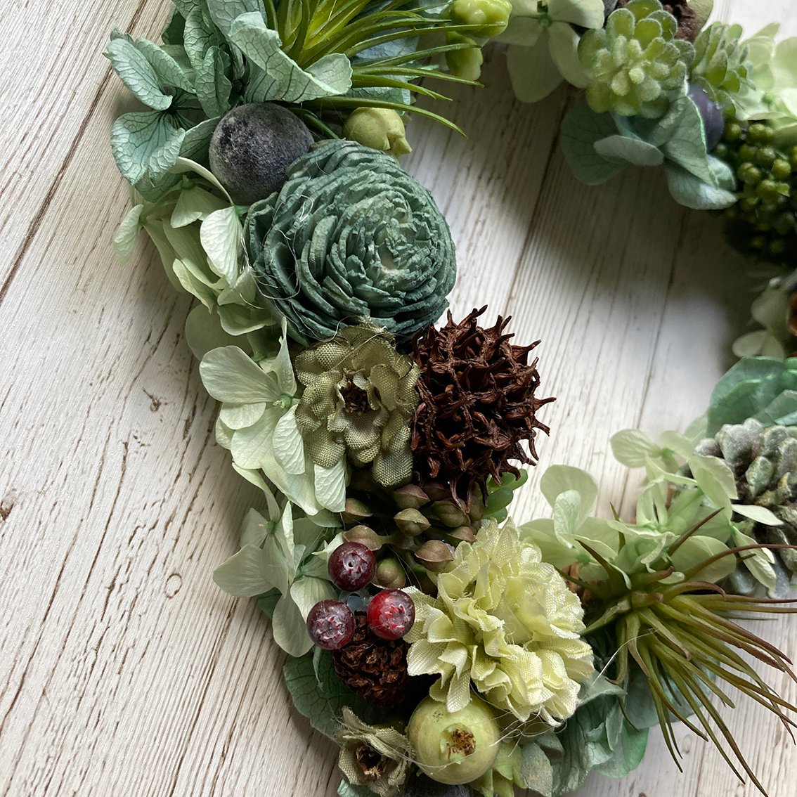 ナチュラルリース ハートver. S047 | soka_kyoto