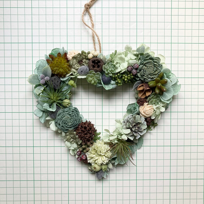 ナチュラルリース ハートver. S047 | soka_kyoto