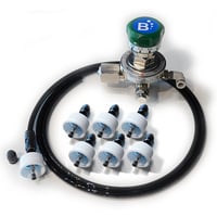 Beeタン/新型モデル 超炭酸水++(プラス2） 8.0気圧減圧弁付き/キャップ7個セット/減圧弁8-6接続キット付き