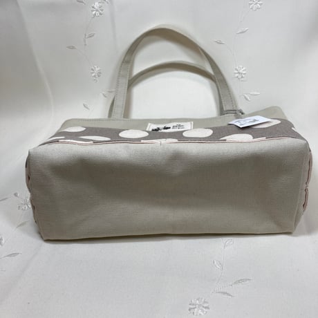 NO704バッグインバック（水玉×ベージュ）