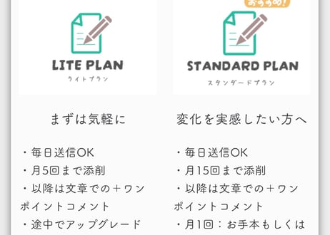 ちょこっと美文字　スタンダードプラン