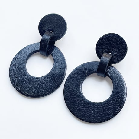 HOOP/ブラック（ピアス・イヤリング）