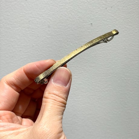 レザー極細バレッタ