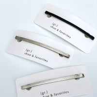 レザー極細バレッタ