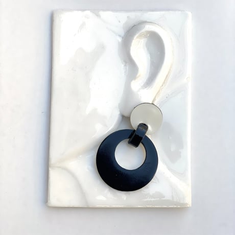 HOOP/ブラックコンビ（ピアス・イヤリング）