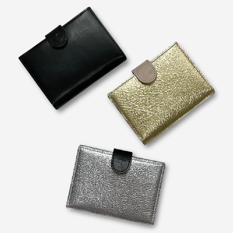 レザーカードケース ／ゴールド | gr.