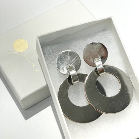 HOOP/メタリックシルバー（ピアス・イヤリング）