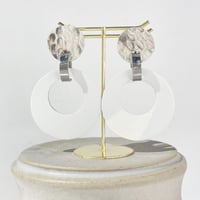 HOOP/ホワイトパイソンコンビ（ピアス・イヤリング）