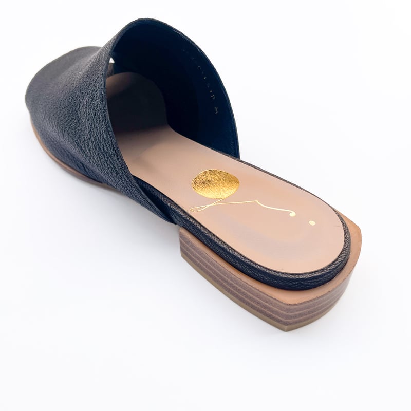 S-LL やわらか本革ミュールサンダル/ブラック | gr.