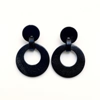 HOOP/ブラック（ピアス・イヤリング）