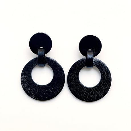 HOOP/ブラック（ピアス・イヤリング）