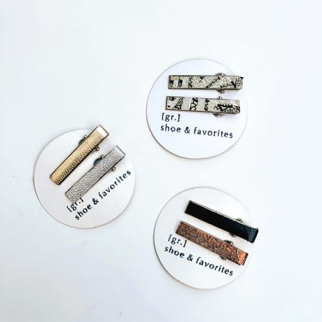 ヘアピン2個セット【レザー】