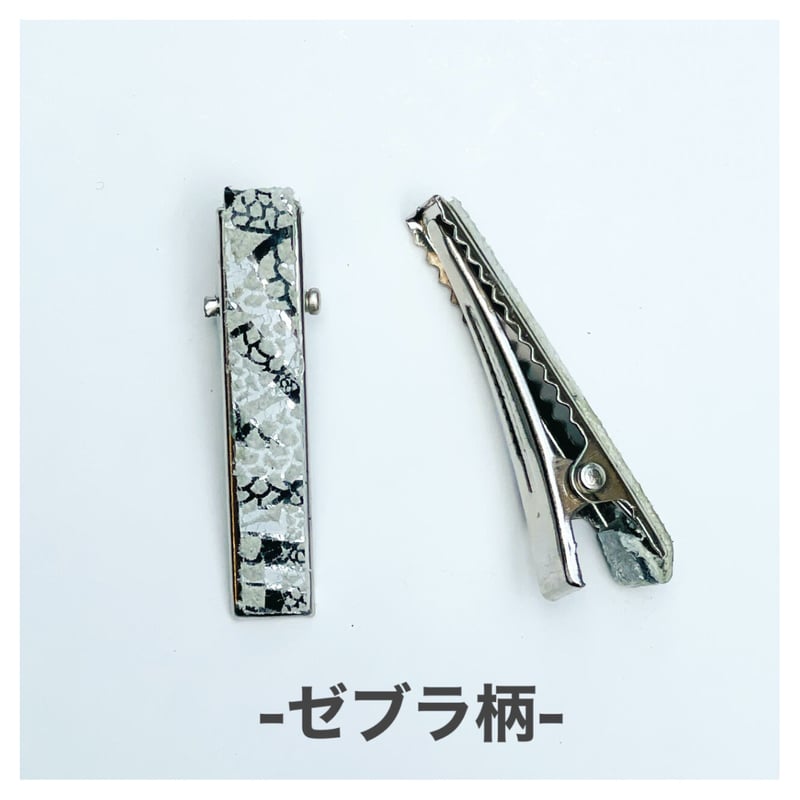 美品⭐️クリップ ブルー　レザーヘアピン ヘアピン2個セット【レザー】 | gr.