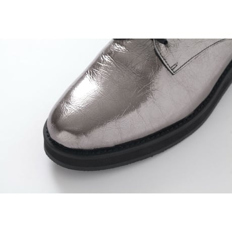 21.5cm-26cmレースアップシューズ／シルバーメタリック
