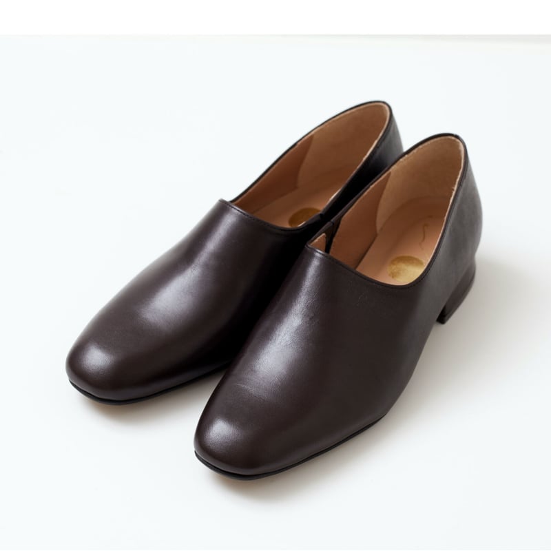 23cm-25cm深めスクエアトゥパンプス/ダークブラウン | gr.