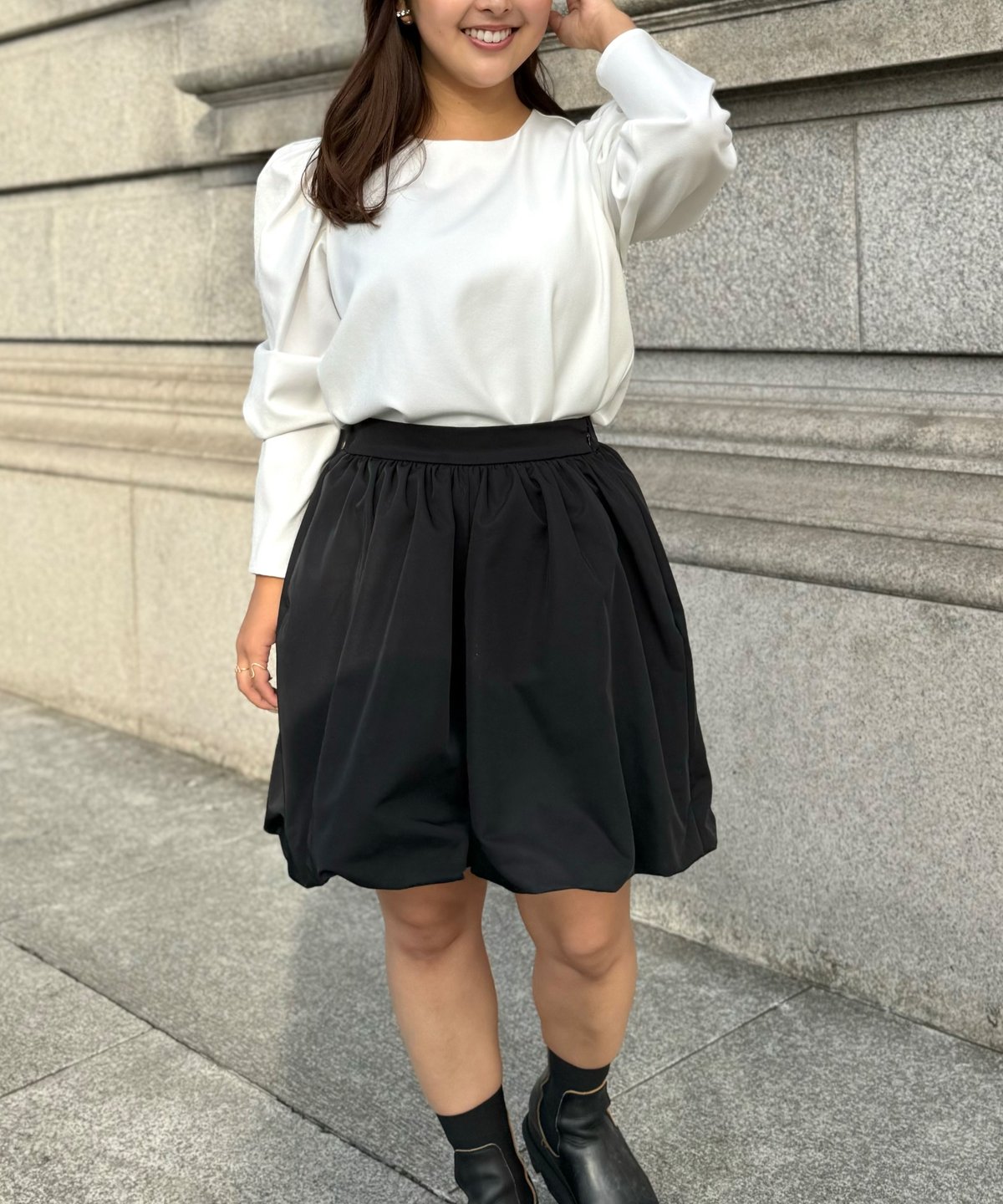 バルーンショートパンツ(ブラック) | Syell Raffiné バルーンショートパンツ(ブラック) | Syell Raffiné