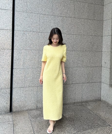 クシュクシュワンピース(イエロー)