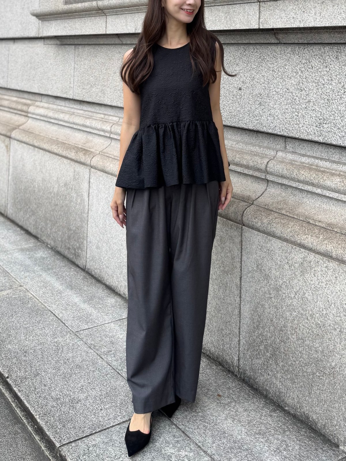 july nine イージーパンツ　グレー　Mサイズ JULY NINE（パンツ）のフリマアイテム一覧