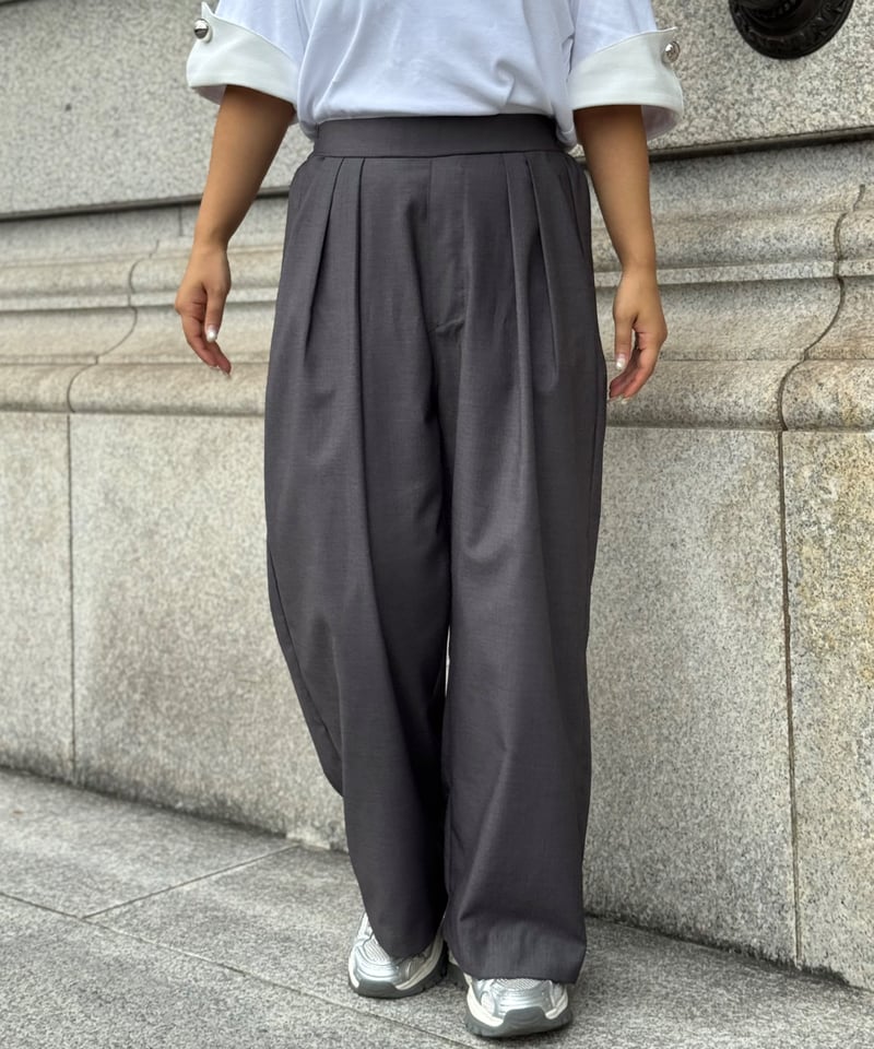 【リクエスト値下リゾート超美品】PAPAS+イージーパンツM グレー系 リクエスト値下リゾート超美品】PAPAS+イージーパンツM グレー系