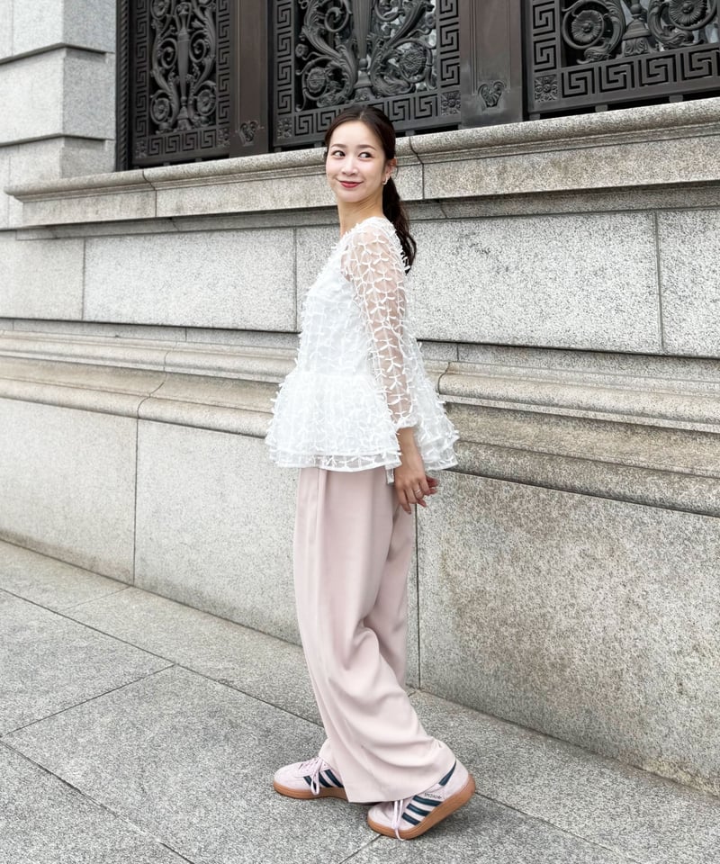 美品23SS ジャーナルスタンダード　リネンイージースラックスパンツ　ピンク 美品23SS ジャーナルスタンダード リネンイージースラックス