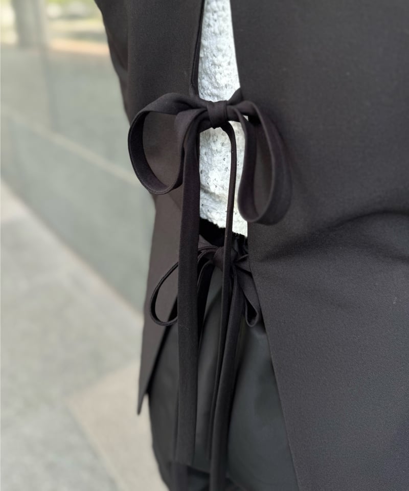 パールリボンジャケット(ブラック) | Syell Raffiné