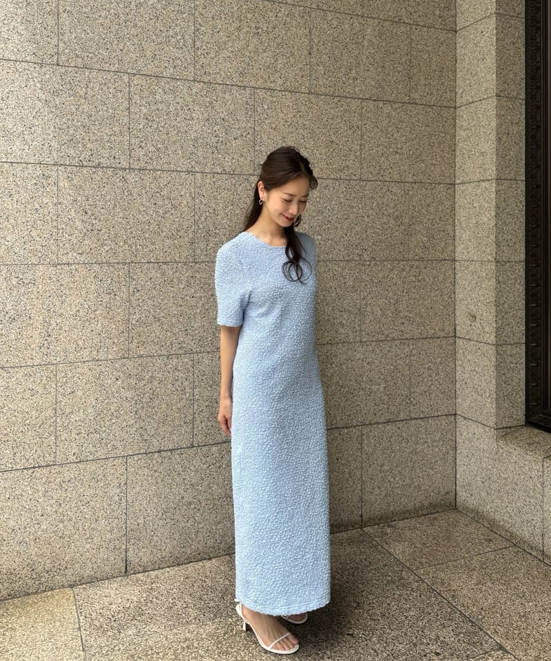 クシュクシュワンピース(ブルー) | Syell Raffiné