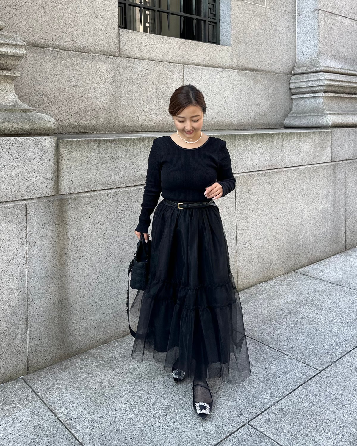 Bibiy チュールスカート グレー ストーリィ] ファッション bibiy