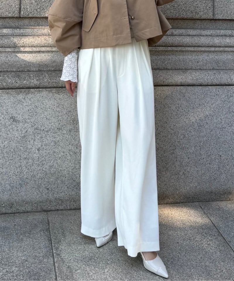 イージーパンツ-Sサイズ-(ホワイト) | Syell Raffiné