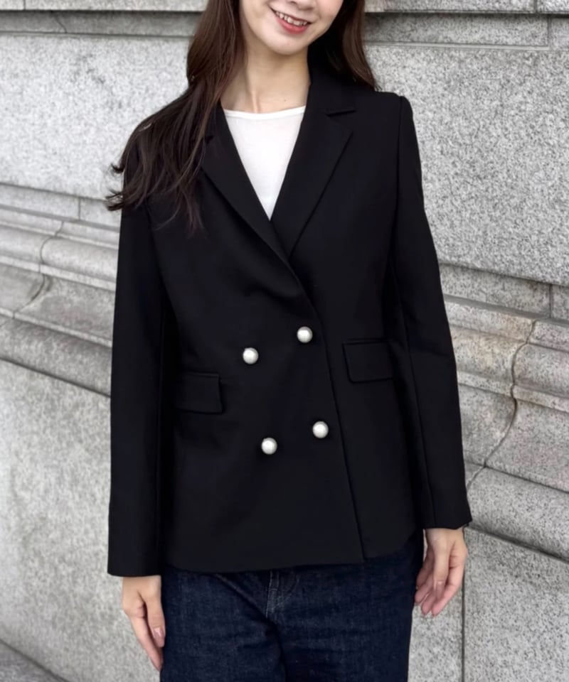 パールリボンジャケット(ブラック) | Syell Raffiné