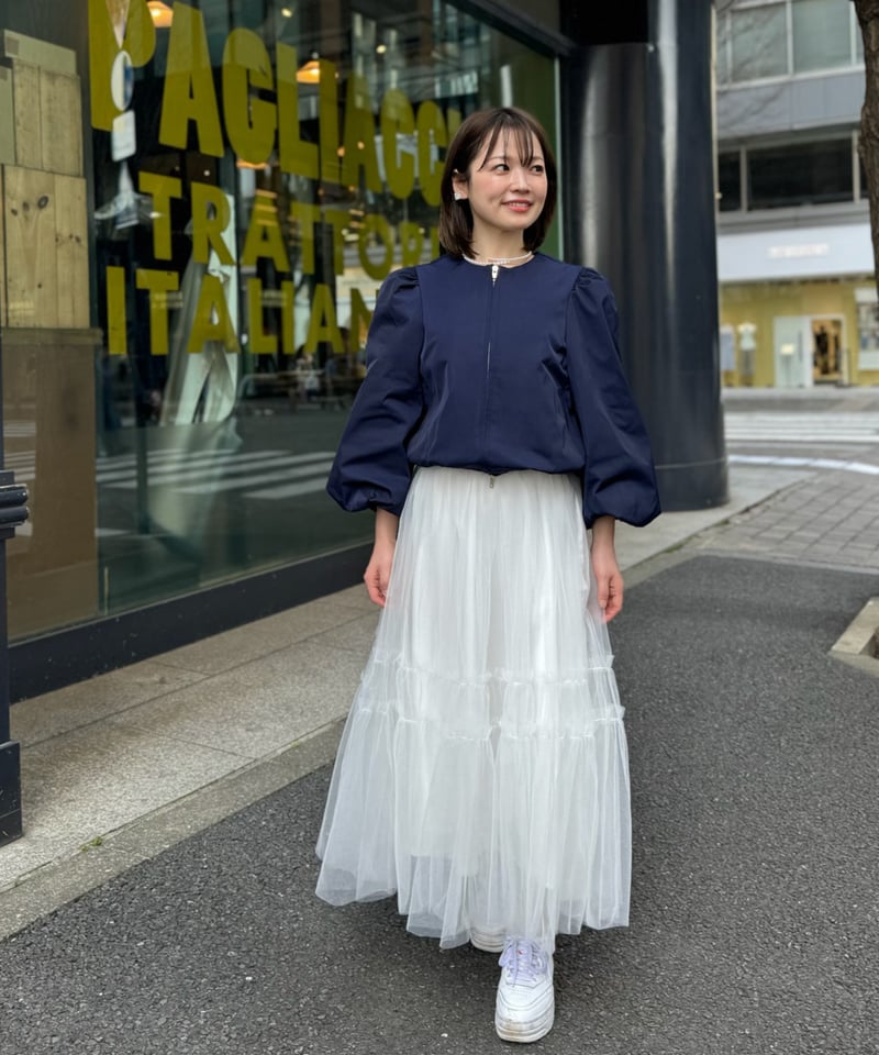 バルーンブルゾン(ネイビー) | Syell Raffiné バルーンブルゾン(ネイビー) | Syell Raffiné