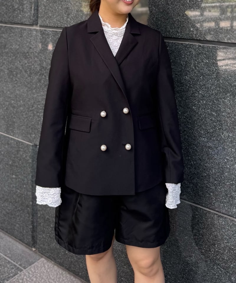 パールリボンジャケット(ブラック) | Syell Raffiné