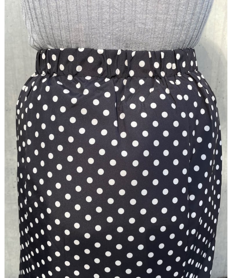sheller ドットマーメイドスカートブラック