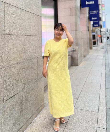 クシュクシュワンピース(イエロー)