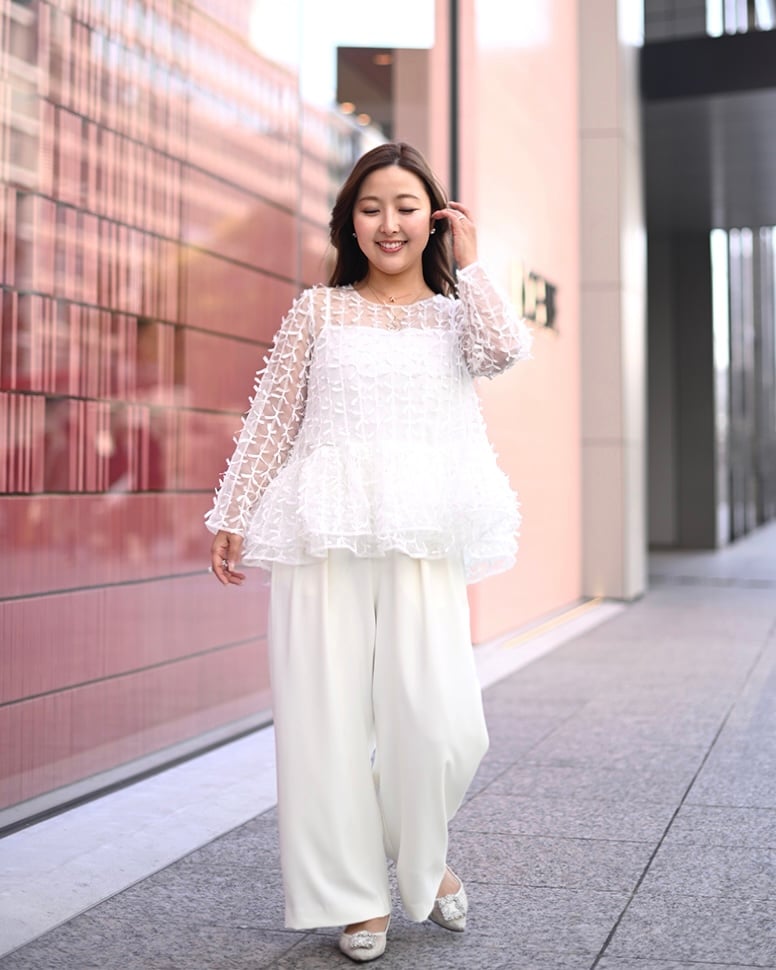 シーニュ cygne ニュアンストップス Odette　ホワイト tops | Cygne