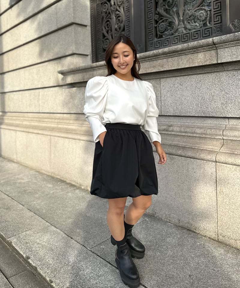 バルーンショートパンツ(ブラック) | Syell Raffiné バルーンショートパンツ(ブラック) | Syell Raffiné