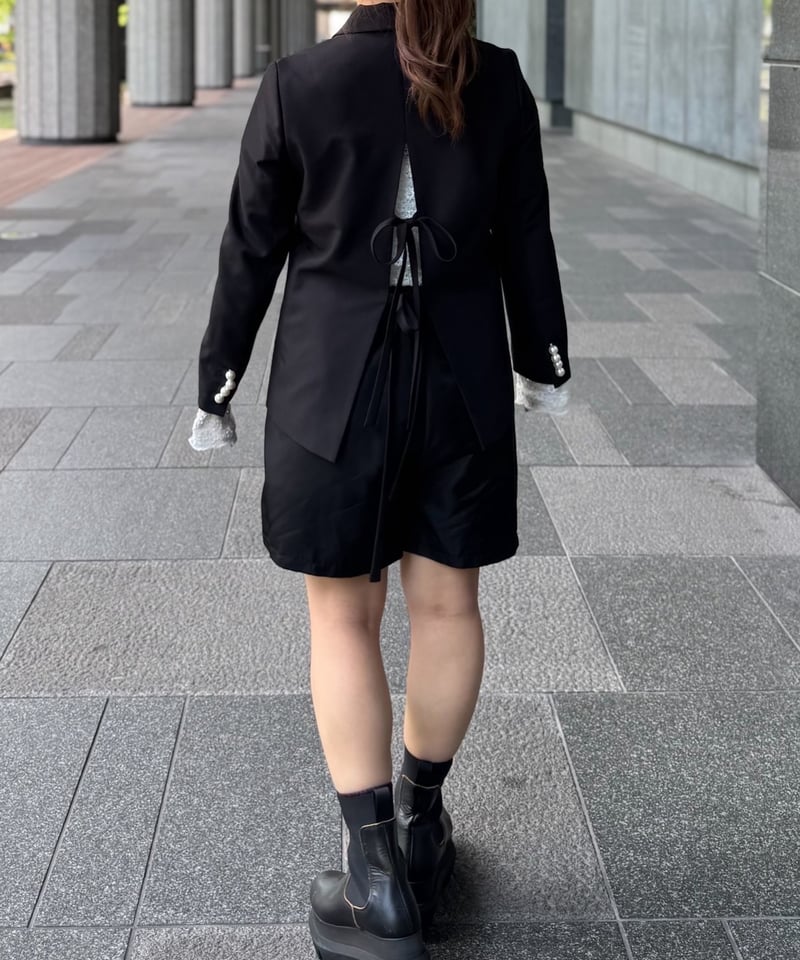 パールリボンジャケット(ブラック) | Syell Raffiné