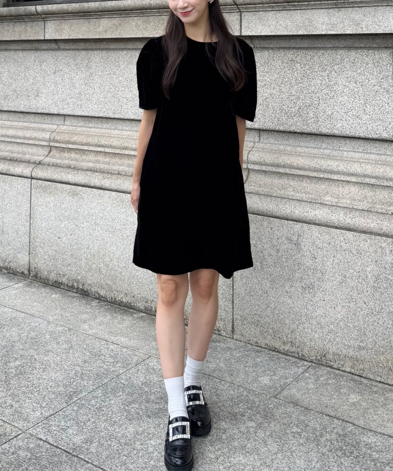 新品未使用　ケイミー　ブラック小雪　Iライントリミングワンピース 新品未使用 ケイミー ブラック小雪 Iライントリミングワンピース