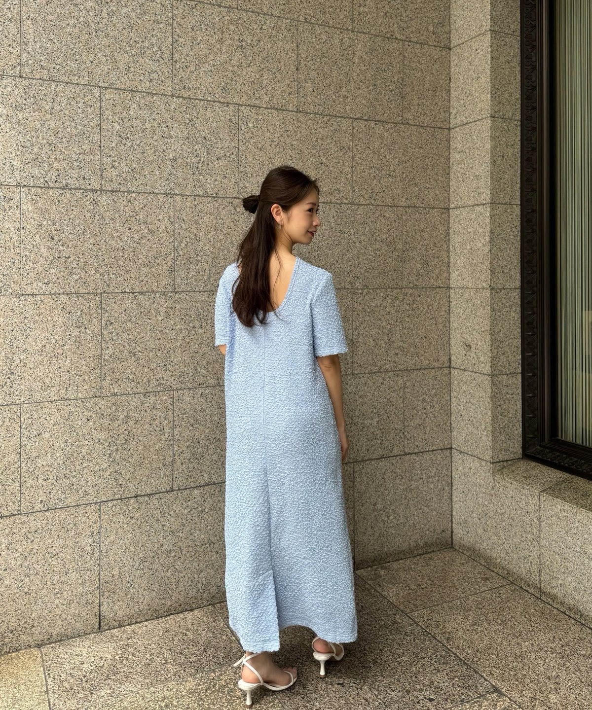クシュクシュワンピース(ブルー) | Syell Raffiné