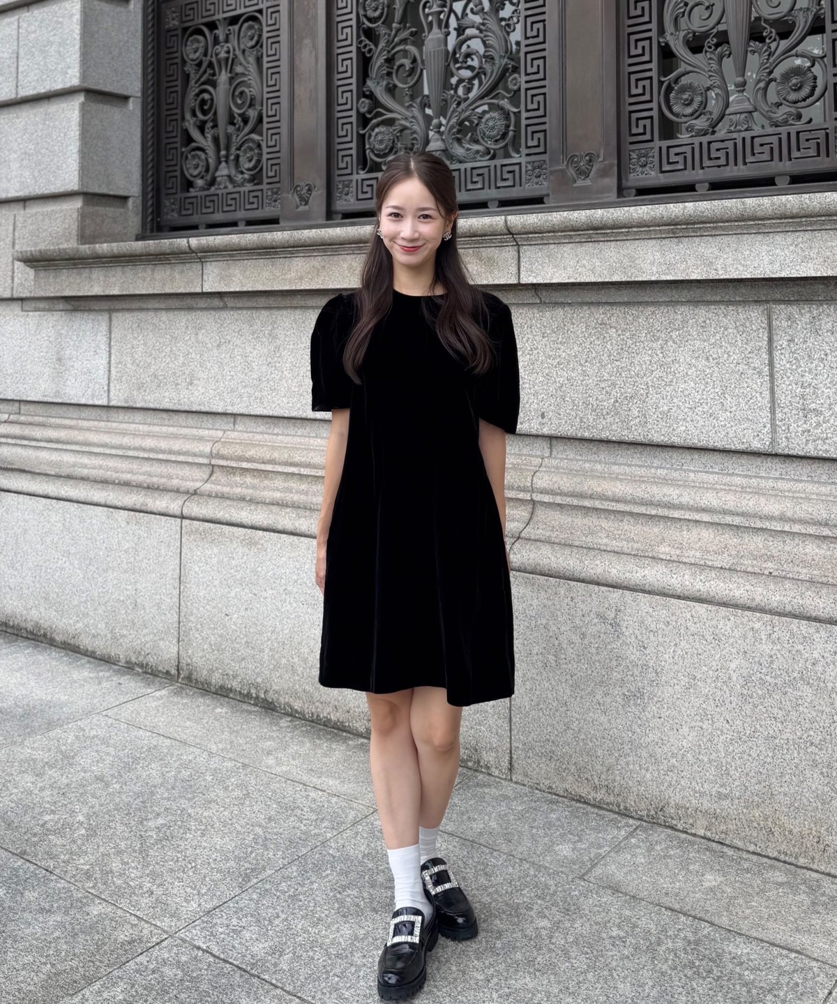 ほぼ未使用✨️定価8万　エブール　ナチュラルウールツイル ベルテッド ワンピース News | ebure(エブール)