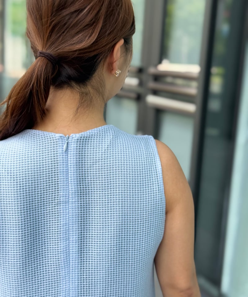 メッシュワンピース(ライトブルー) | Syell Raffiné