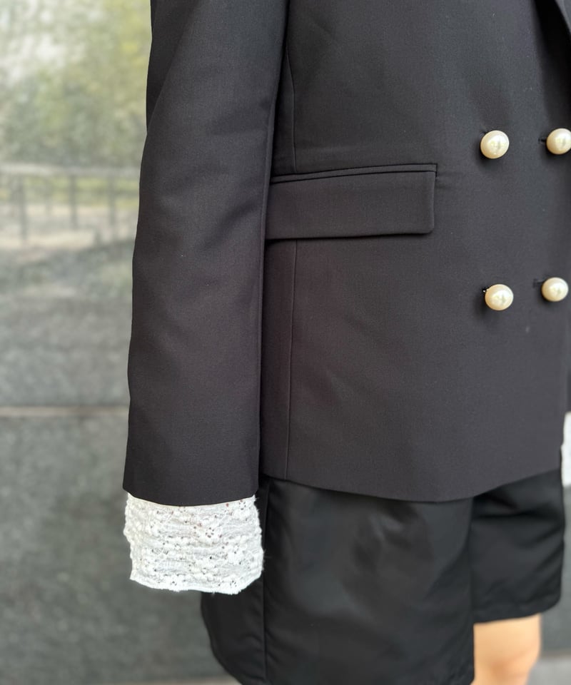 パールリボンジャケット(ブラック) | Syell Raffiné